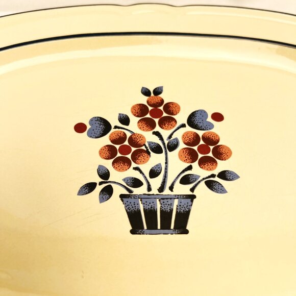 Hearthside Vintage Serving Platter Brambleberry Cumberland 1970s Floral 12" - Picture 4 of 9